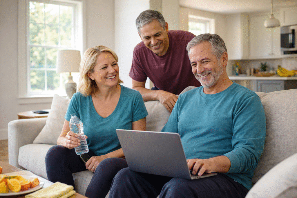 Adults engaged in daily activities representing vitality and balanced circulation