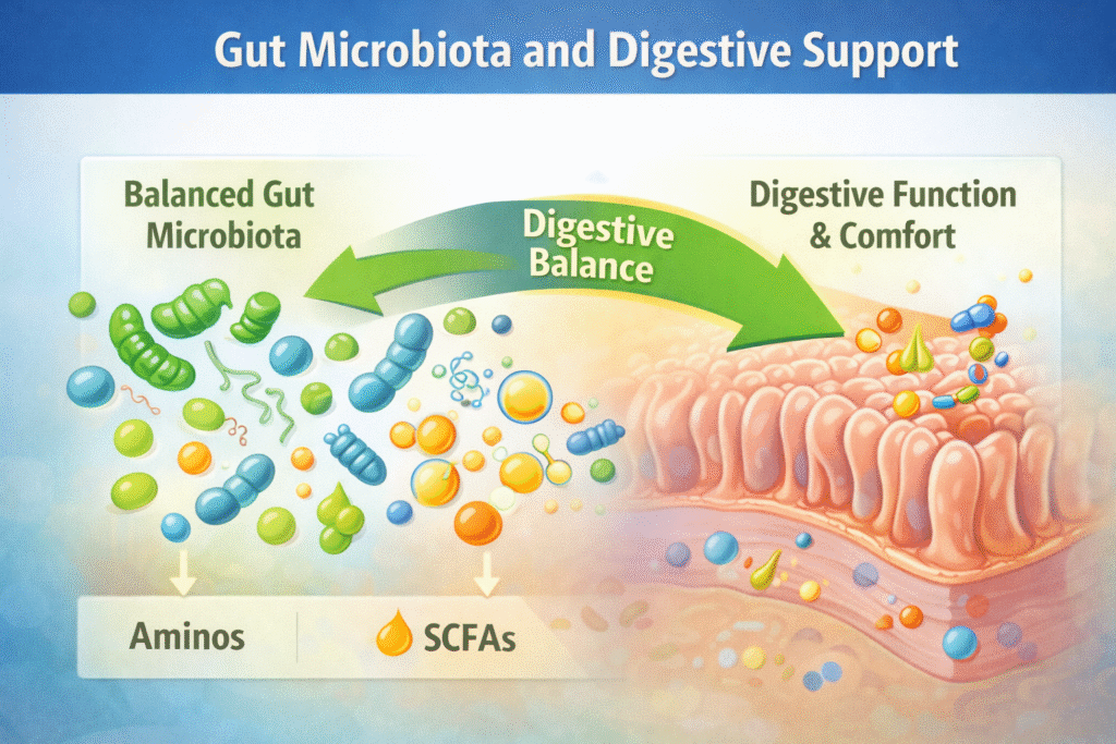 Gut microbiota supporting digestive balance and intestinal function