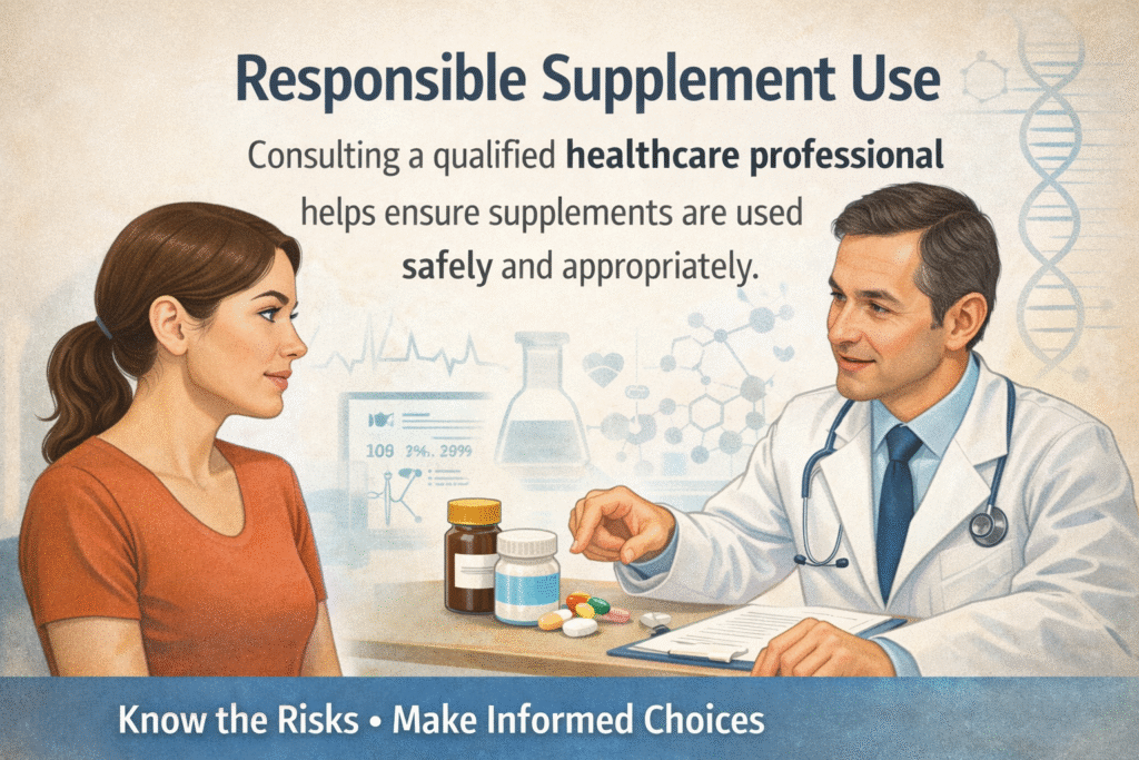 Responsible amino acid supplement use and medical guidance when needed