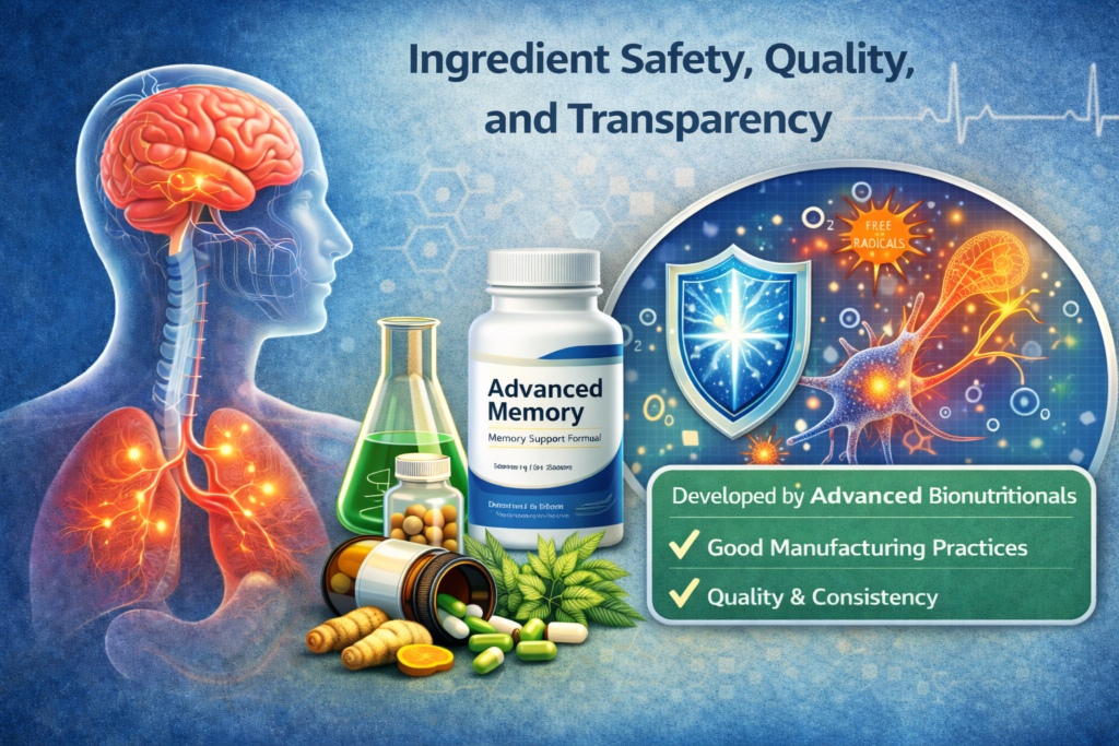 Educational illustration showing supplement quality standards and manufacturing transparency concepts.