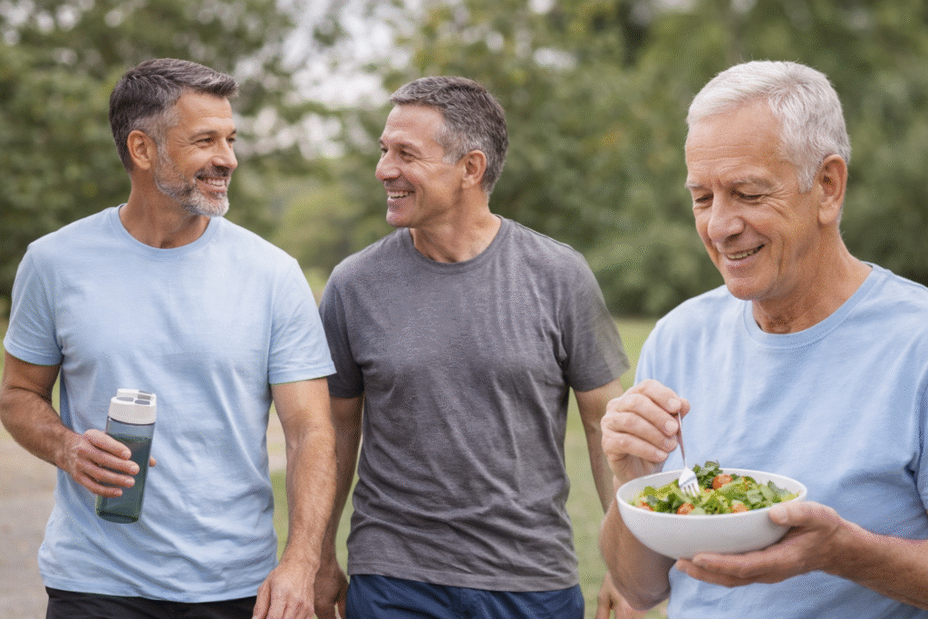 Lifestyle image representing men considering prostate health support