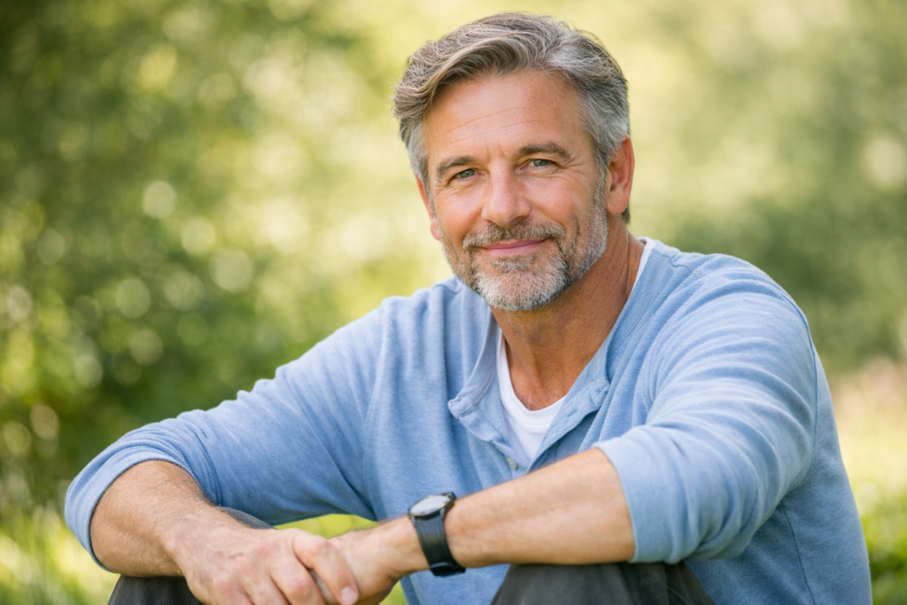 man representing prostate health support and healthy aging lifestyle