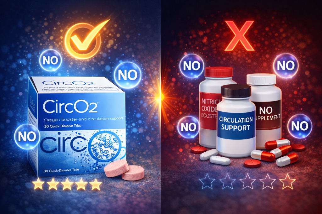 CircO2 supplement product for nitric oxide support and healthy circulation