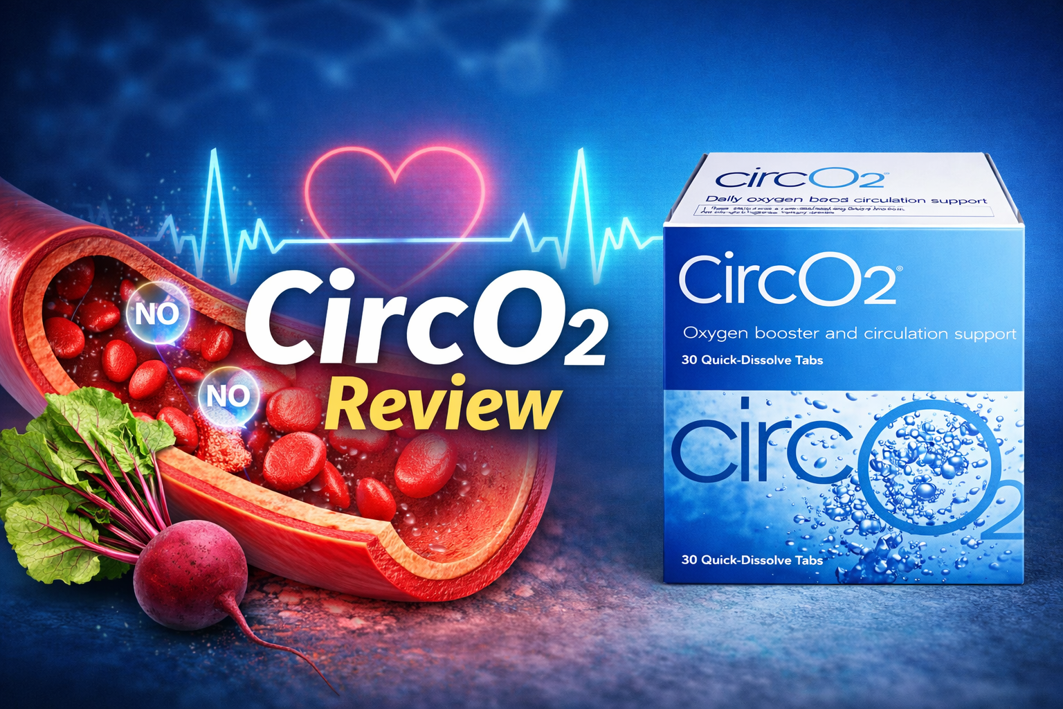 CircO2 supplement review showing nitric oxide circulation support and lozenge delivery format